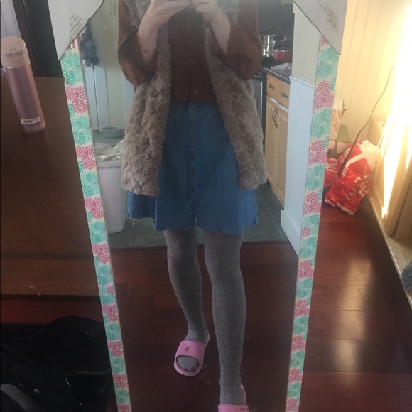 petal denim skirt - Picture 3 of 5